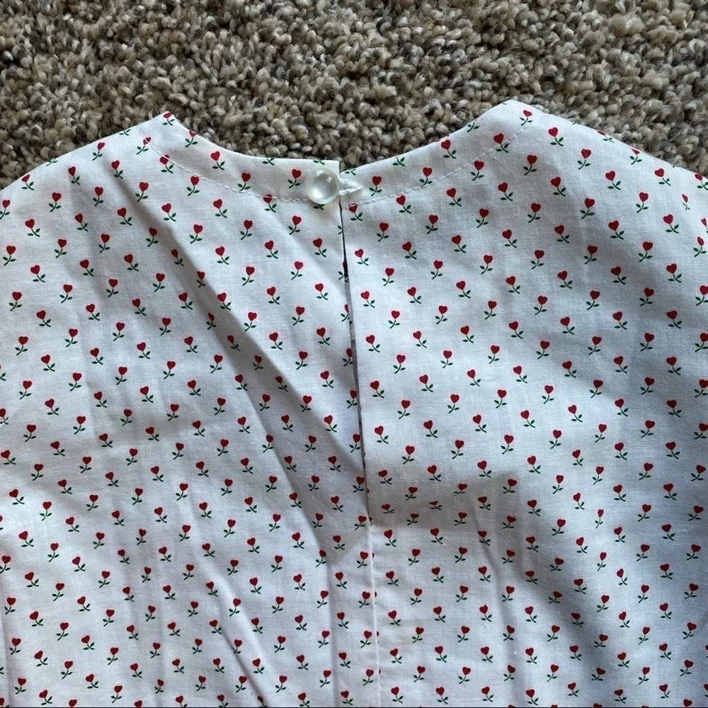 Vintage Cottagecore Handmade Floral Long Sleeve Top Sz 5T